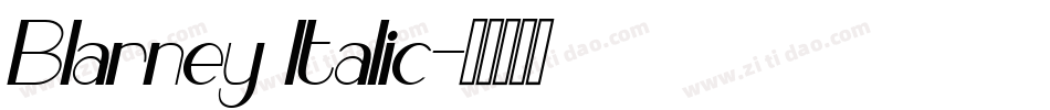 Blarney Italic字体转换